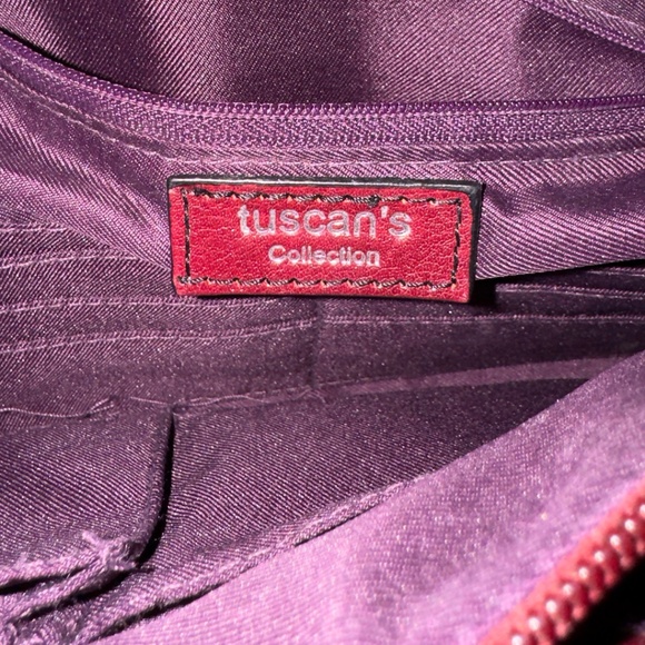 Tuscan’s Collection Cherry Red Leather Hand Bag - Picture 2 of 4